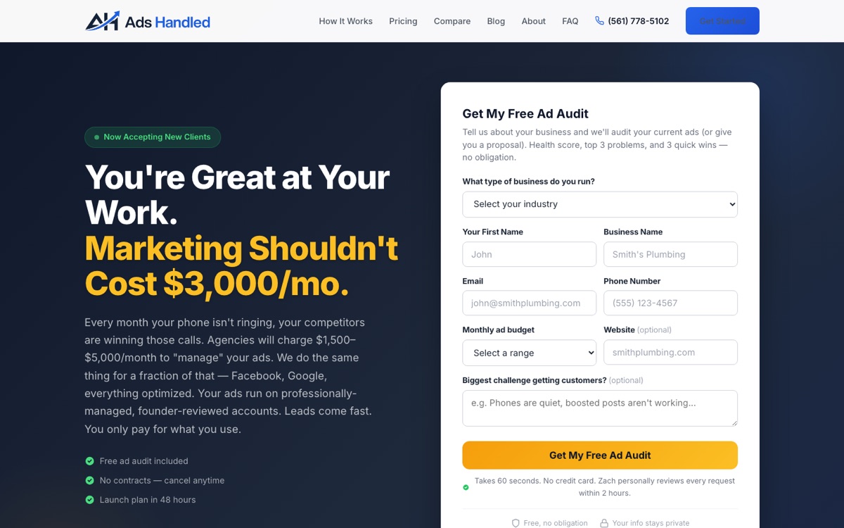 Ads Handled — screenshot