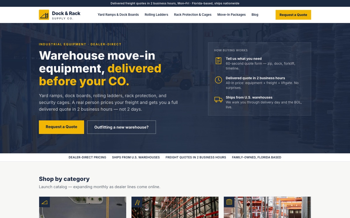 Dock & Rack Supply Co. — screenshot